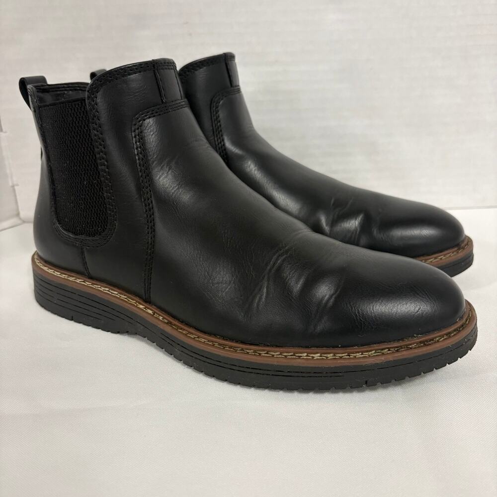 Sonoma Goods For Life Vorsey Mens 8 M Black Chelsea Boots Slip On Ankle Dress